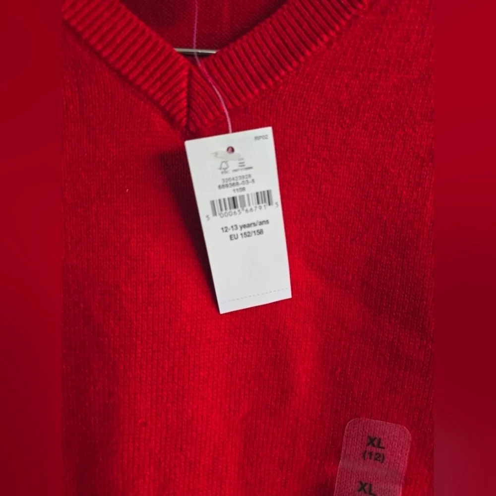 NWT! Gap, Kids Organic Cotton Uniform Sweater, Red, Size XL (12-13years)